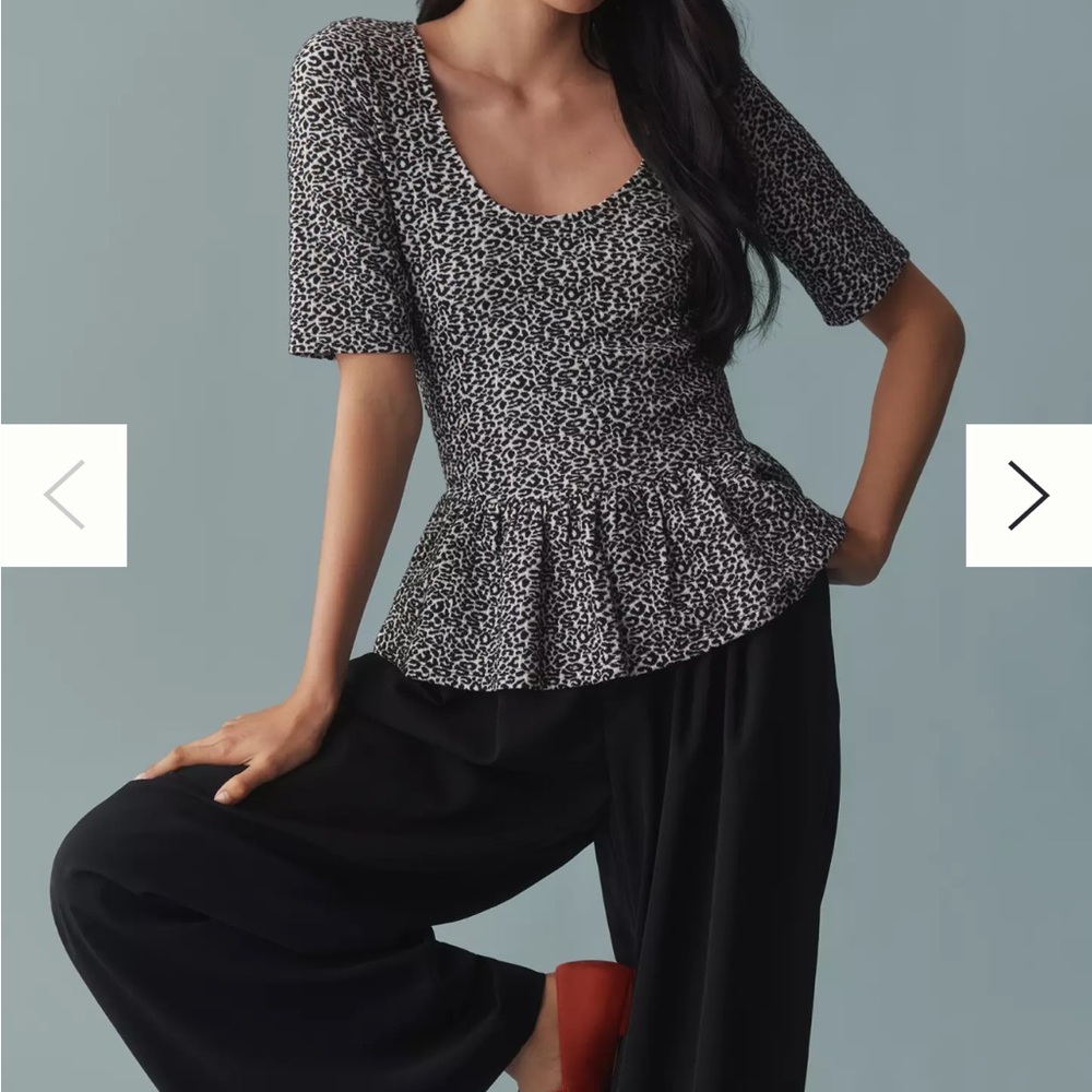 MAEVE PEPLUM SCOOP-NECK TANK
